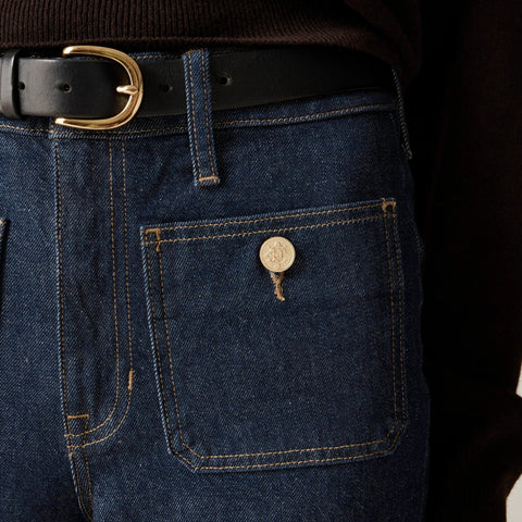 Slim-wide jean with sailor pockets