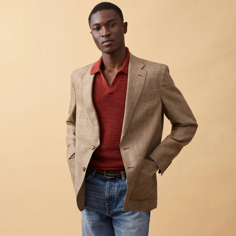 Crosby Classic-fit blazer in English wool-linen blend