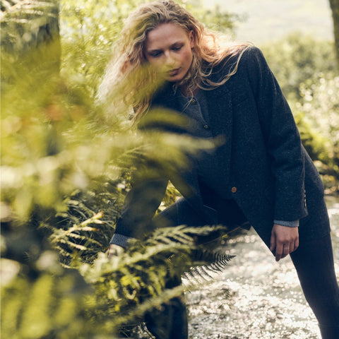 Vivienne blazer in Italian donegal wool blend