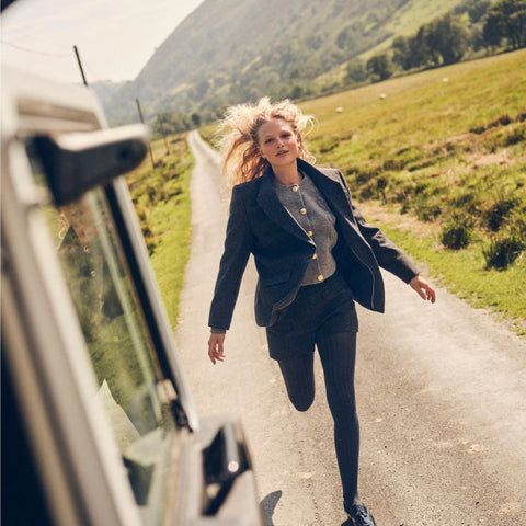 Vivienne blazer in Italian donegal wool blend