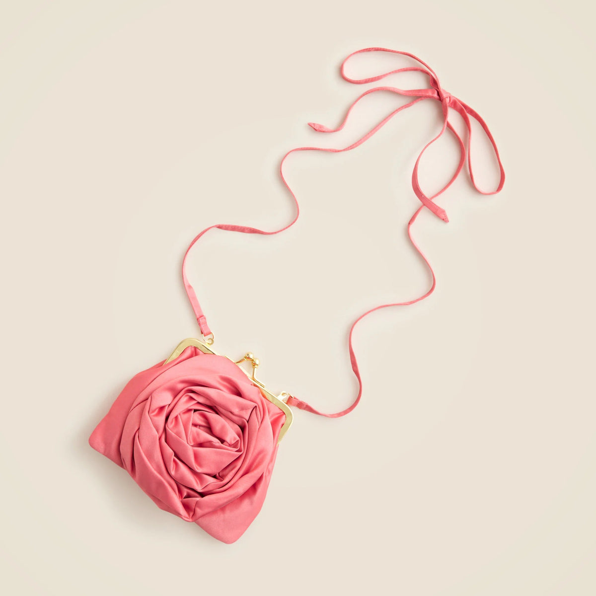 Girls' rosette satin purse