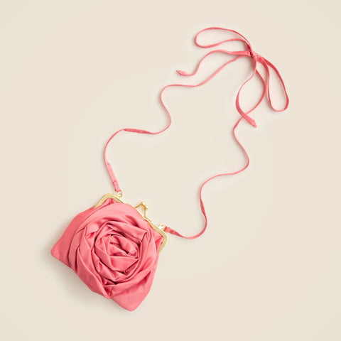 Girls' rosette satin purse
