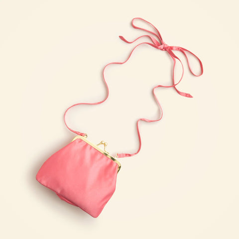 Girls' rosette satin purse