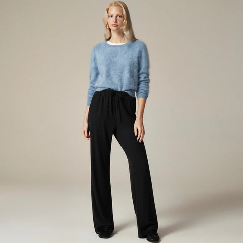 Soft rib wide-leg pant