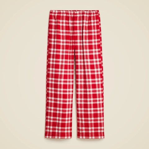 Pajama pant in plaid cotton flannel