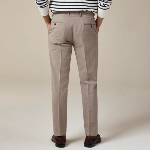 Ludlow Slim-fit suit pant in Irish cotton-linen blend