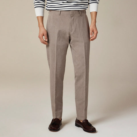 Ludlow Slim-fit suit pant in Irish cotton-linen blend