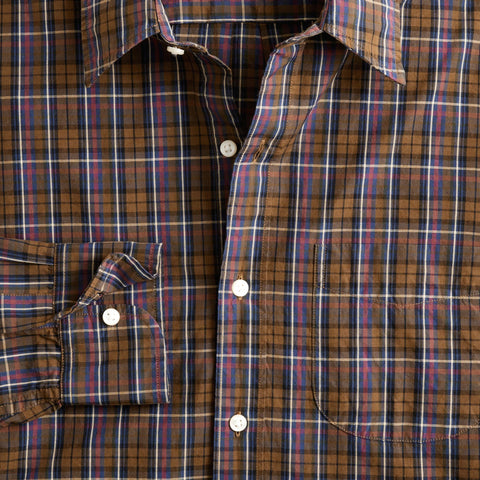 Secret Wash cotton poplin shirt with point collar