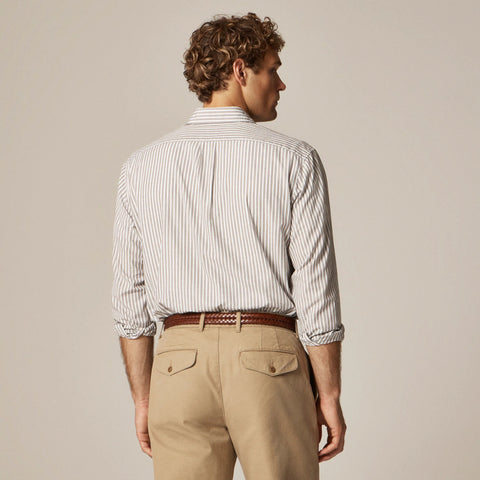 Secret Wash cotton poplin shirt with point collar