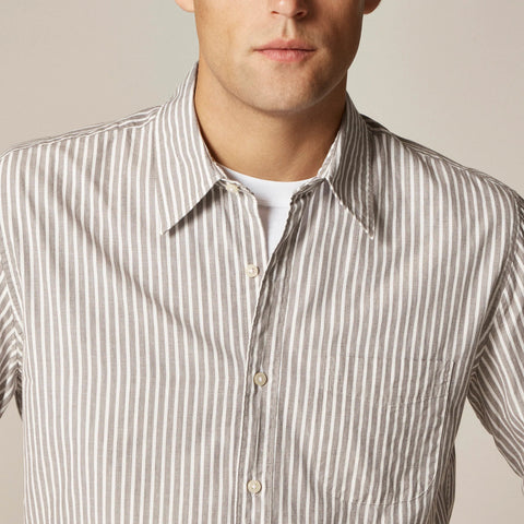 Secret Wash cotton poplin shirt with point collar