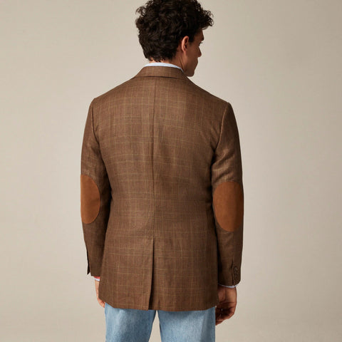 Relaxed-fit blazer in English wool-linen blend