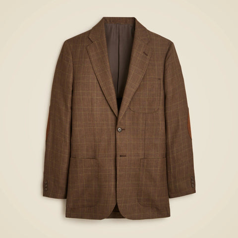 Relaxed-fit blazer in English wool-linen blend