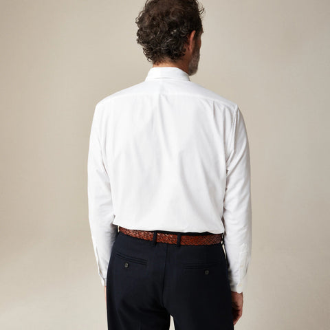 Slim Portuguese cotton oxford dress shirt