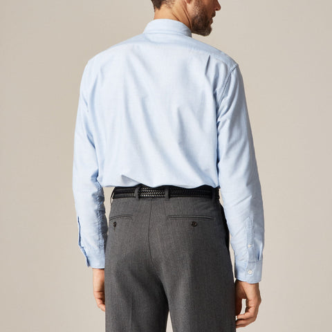 Slim Portuguese cotton oxford dress shirt