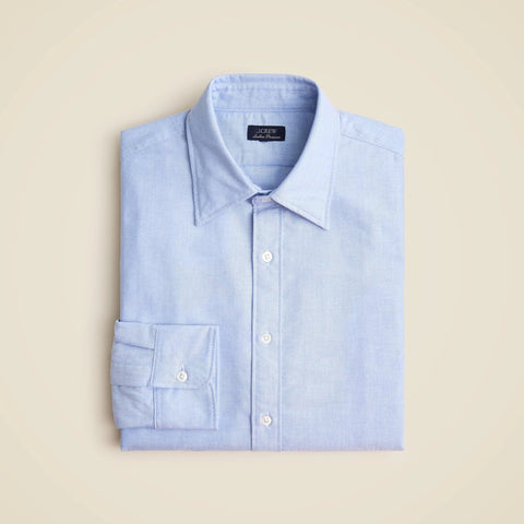 Slim Portuguese cotton oxford dress shirt