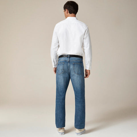 Linen-cotton blend twill workshirt