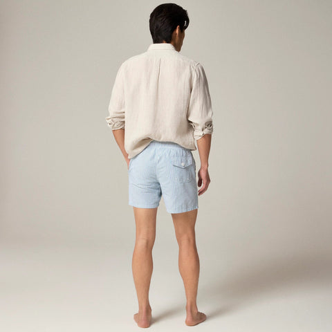 6'' swim trunk in seersucker