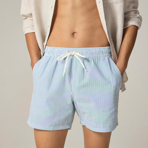6'' swim trunk in seersucker