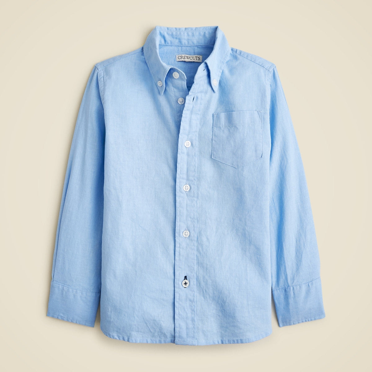 Kids' button-down linen-blend shirt