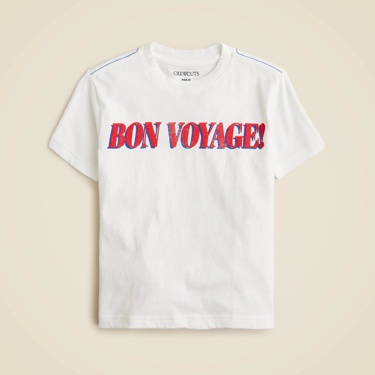 Kids' short-sleeve "bon voyage" graphic T-shirt