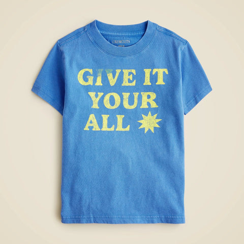Kids' short-sleeve "Give it your all" graphic T-shirt