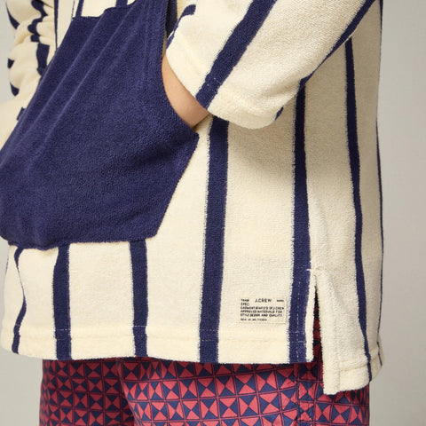 Kids' hooded pullover in towel terry