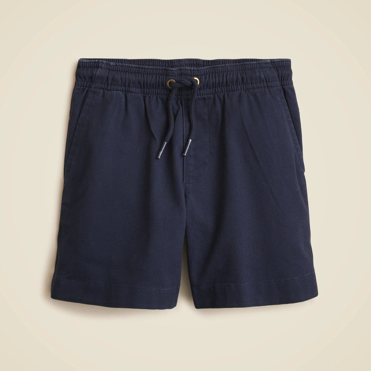 Boys' knee-length pull-on short in stretch chino