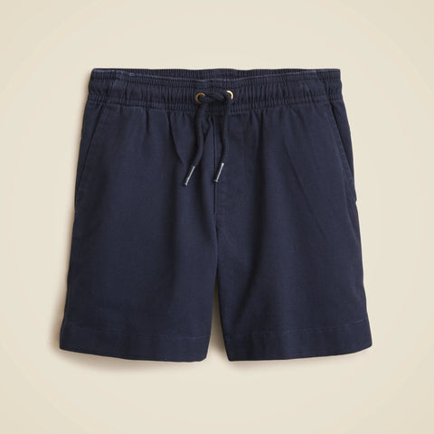 Boys' knee-length pull-on short in stretch chino