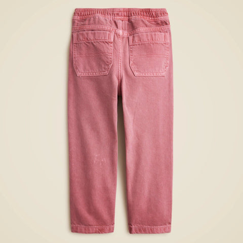 Kids' pull-on garment-dyed jean