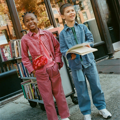 Kids' pull-on garment-dyed jean