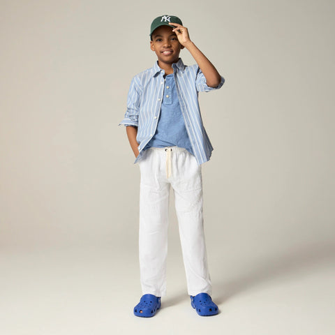 Boys' pull-on pant in linen blend