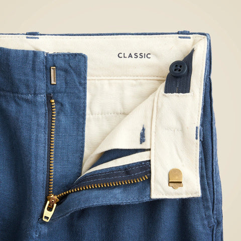 Boys' coin-pocket short in linen blend