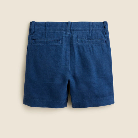 Boys' coin-pocket short in linen blend