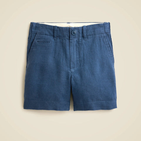 Boys' coin-pocket short in linen blend