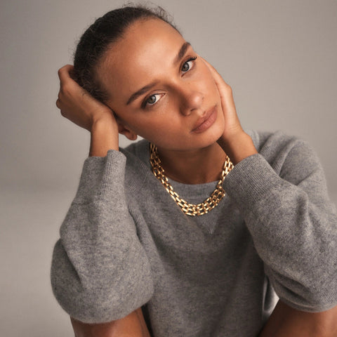 Cashmere crewneck sweatshirt