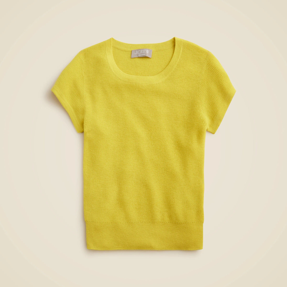 Ribbed featherweight cashmere T-shirt
