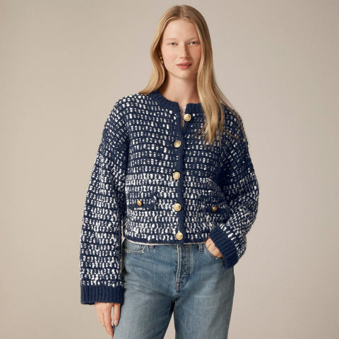 Relaxed jacket in tweed