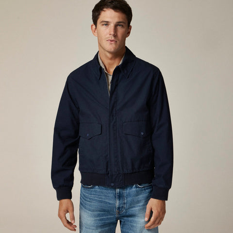 Flight jacket in cotton poplin