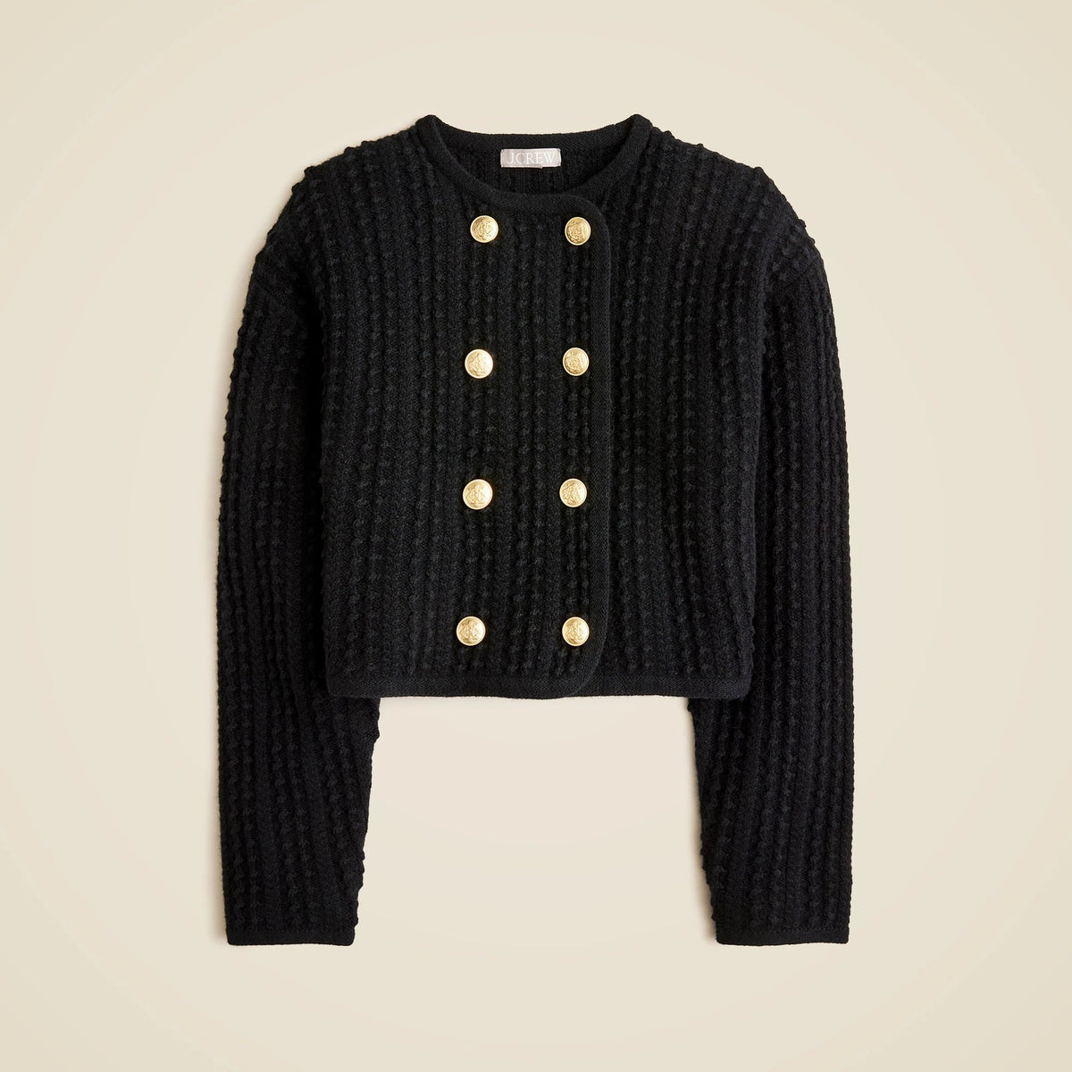 Double-breasted sweater-jacket