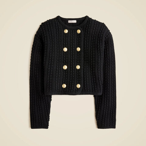 Double-breasted sweater-jacket