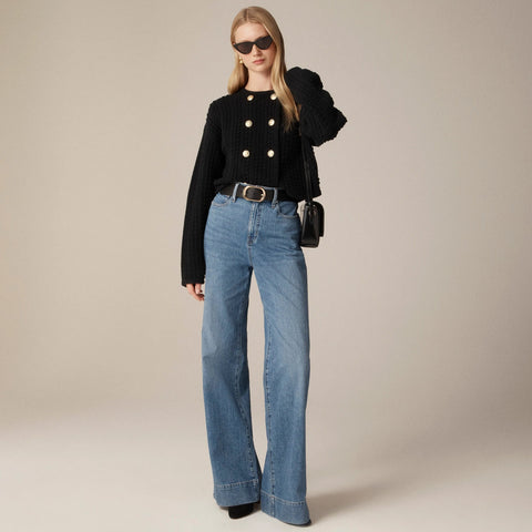 Double-breasted sweater-jacket