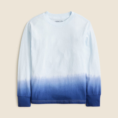 Kids' long-sleeve ombre tie-dye T-shirt