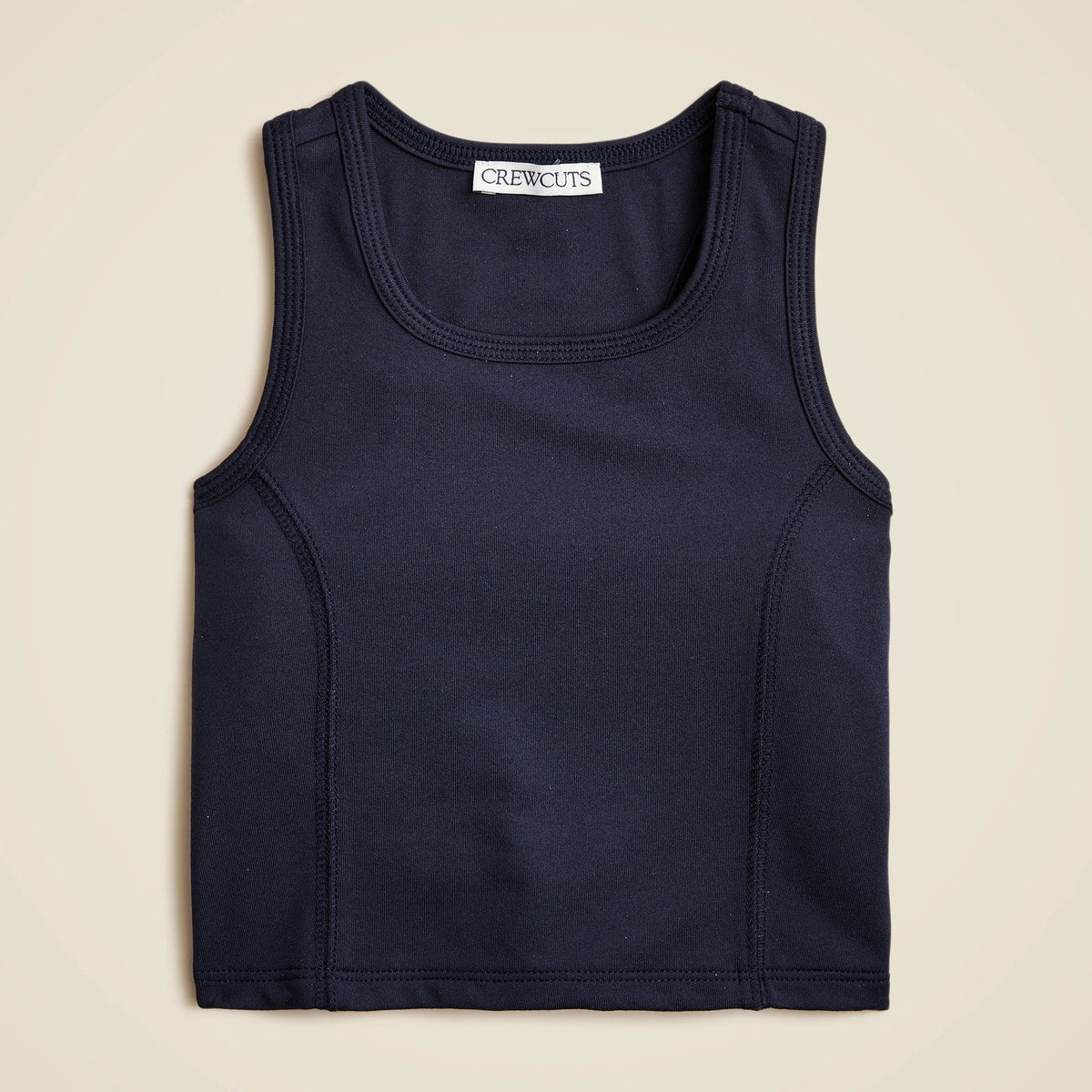 Girls' seamed tank top in performance jersey