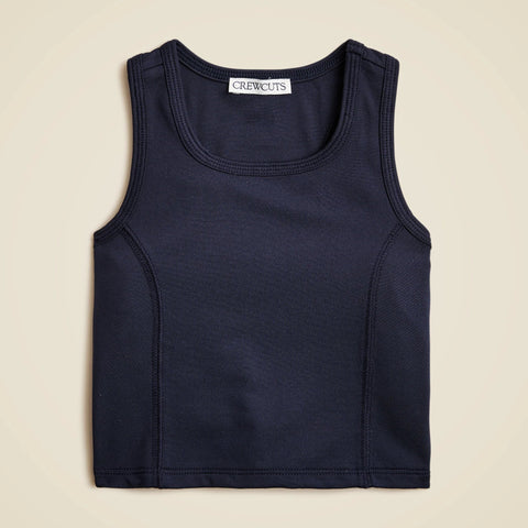 Girls' seamed tank top in performance jersey