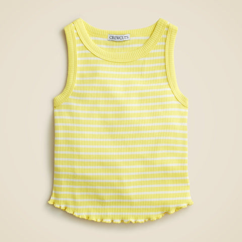 Girls' everyday tank top in vintage rib stripe
