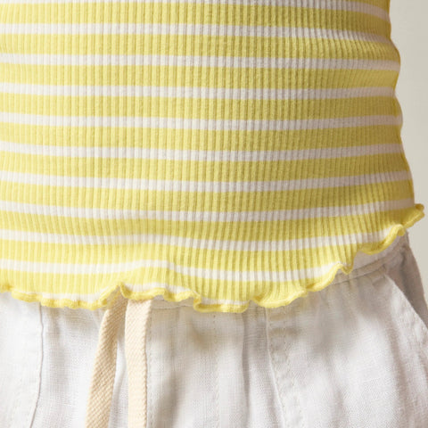 Girls' everyday tank top in vintage rib stripe