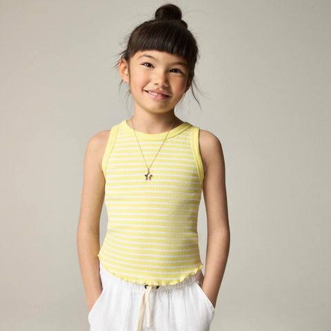 Girls' everyday tank top in vintage rib stripe