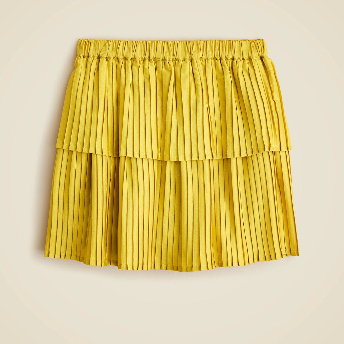 Girls' tiered pleated skirt