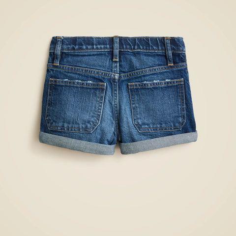 Girls' patch-pocket denim short