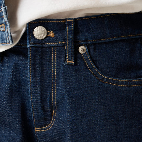 Girls' high-rise denim short in dahlia wash